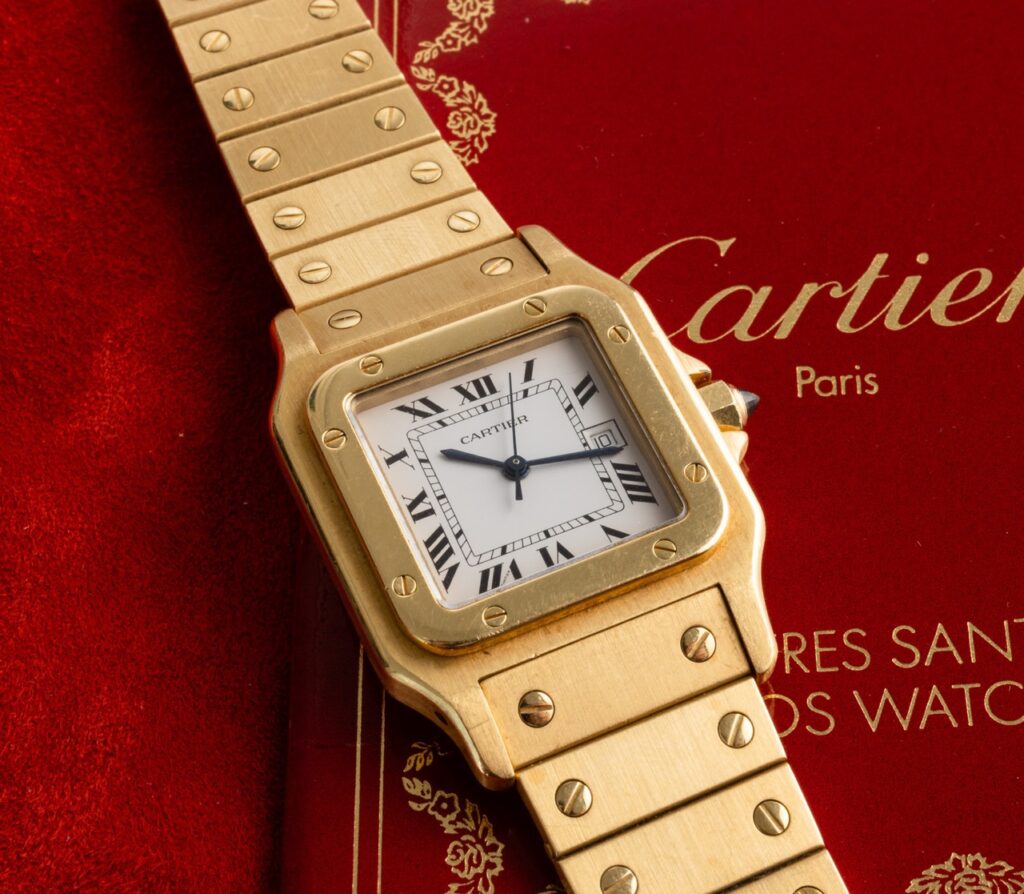 Cartier Santos Carrè "Wall Street" in 18k yellow gold automatic movment - immagine 4