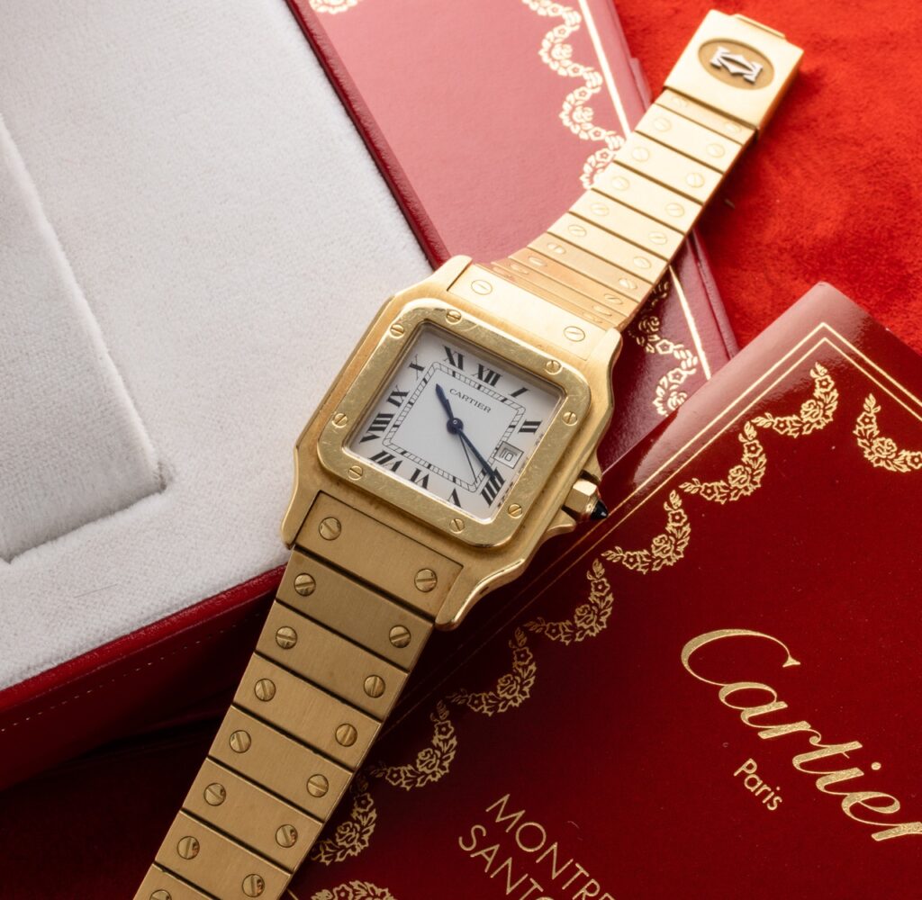 Cartier Santos Carrè "Wall Street" in 18k yellow gold automatic movment - immagine 2
